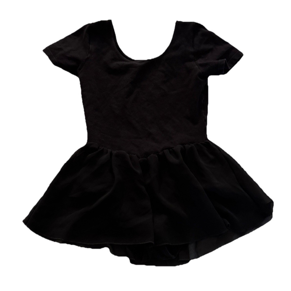Girl’s Bloch Outfit Scoop Neck Leotard Tutu Short-Sleeve Black Size 14